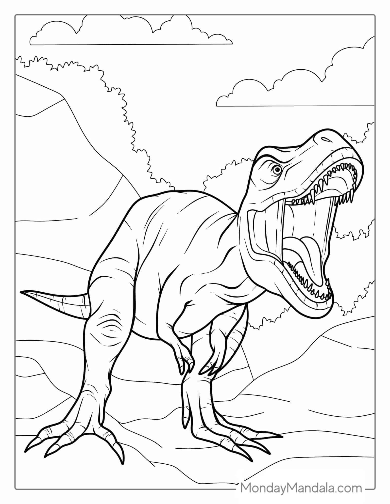 Coloring Page Tyrannosaurus Rex