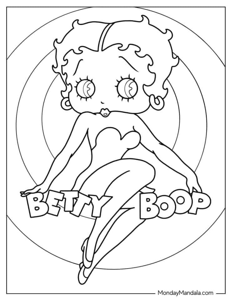 20 Betty Boop Coloring Pages (Free PDF Printables)
