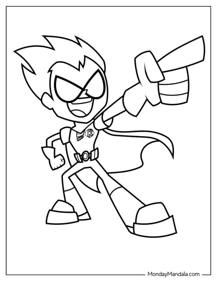 30 Teen Titans Go Coloring Pages (Free PDF Printables)