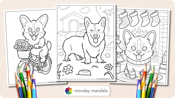 Corgi Coloring Pages Featured Image v2