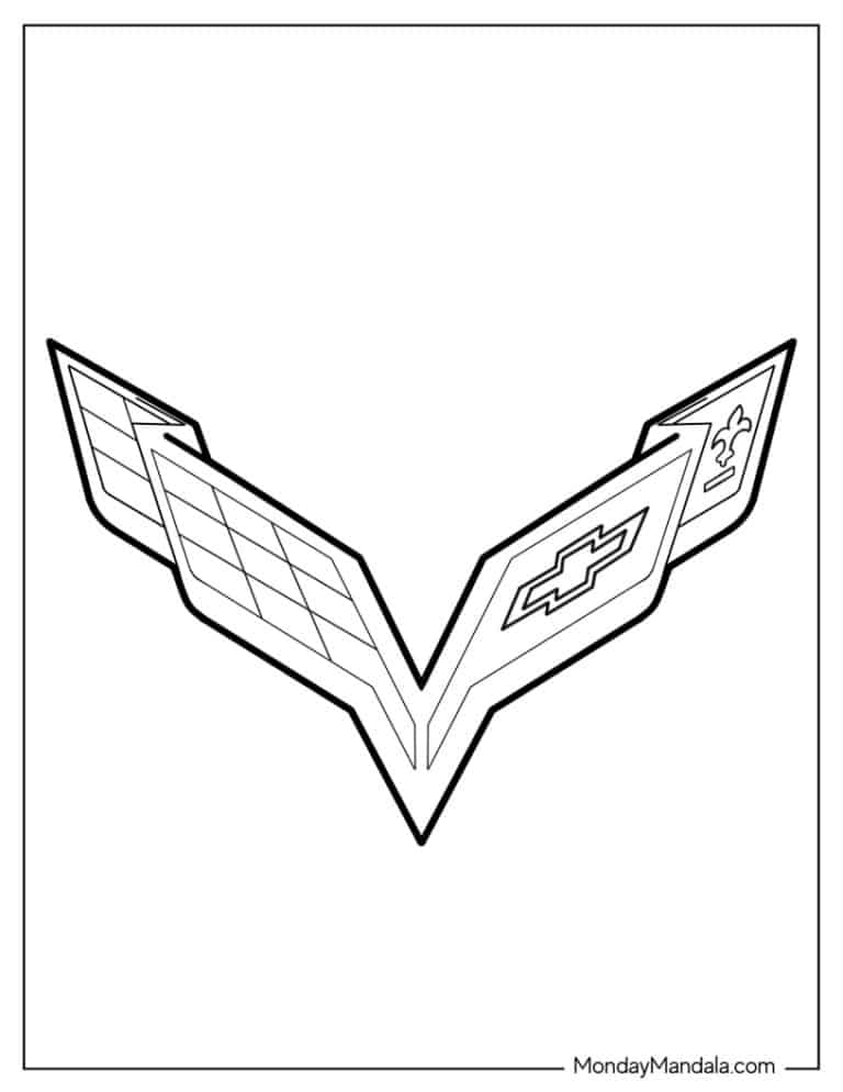 14 Corvette Coloring Pages (Free PDF Printables)