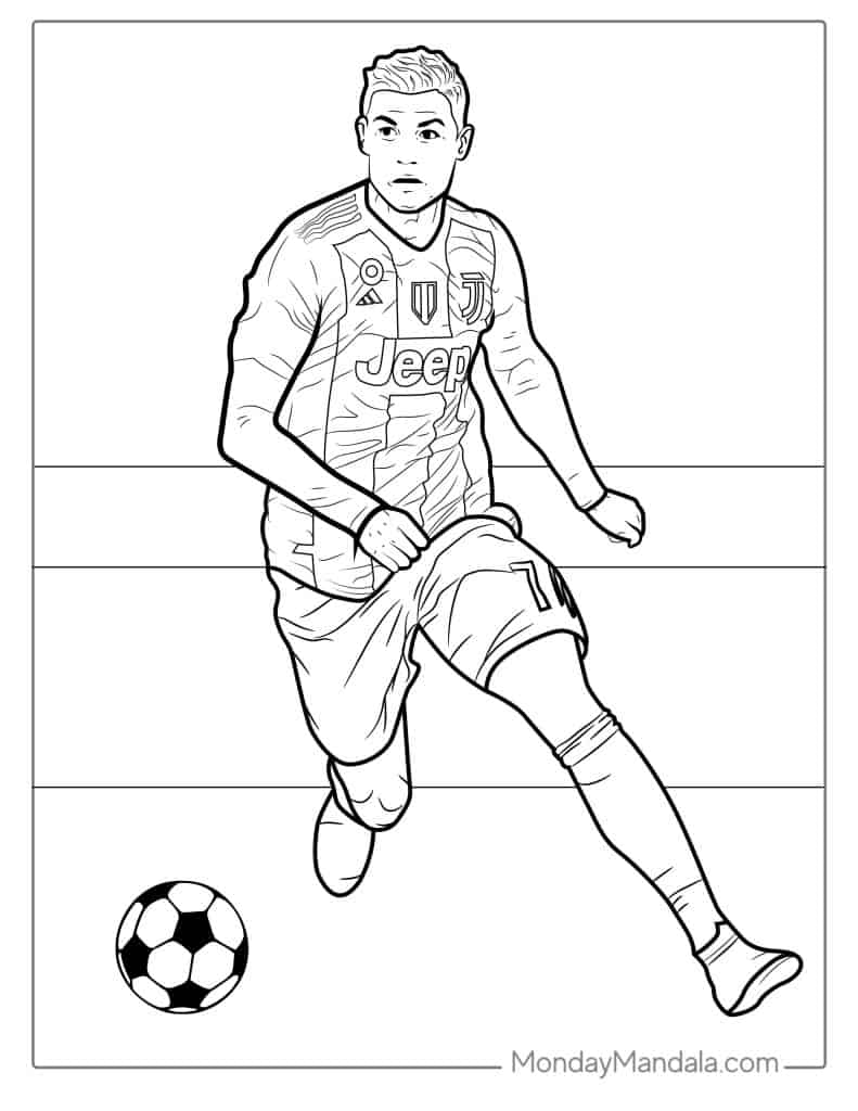 Soccer Player Coloring Pages