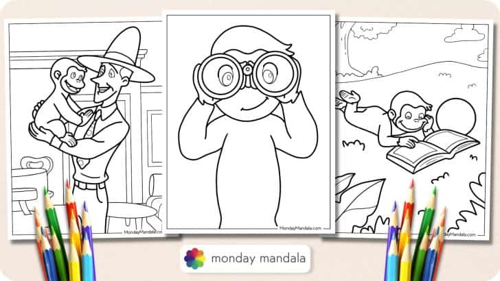 Curious George Coloring Pages Featured Image