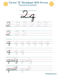 10 Cursive Q Worksheets (Free Letter Writing Printables)
