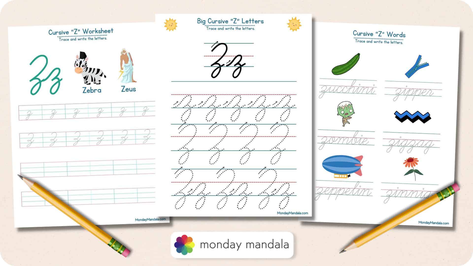 cursive writing worksheets a z