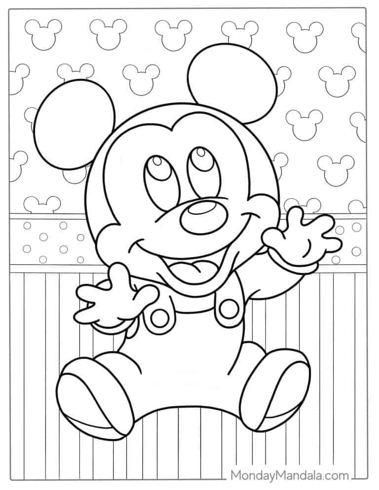 Mickey Mouse Face Coloring Sheet