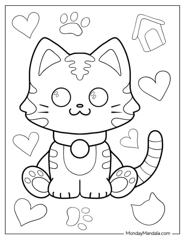 30 Kitten Coloring Pages (Free PDF Printables)