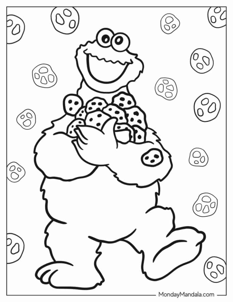 Coloring Pages Cookie Monster Coloring Pages Cookie Monster