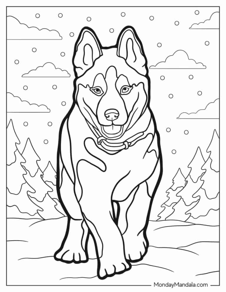 33 Husky Coloring Pages (Free PDF Printables)