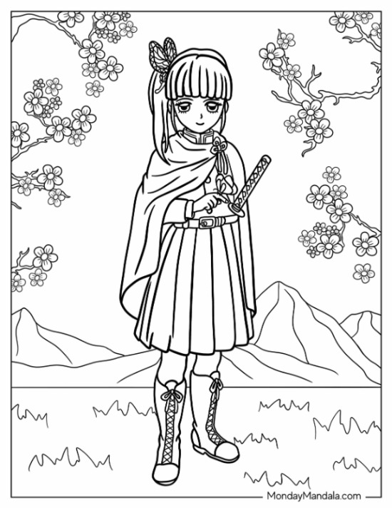 Demon Slayer Coloring Pages Cute Demon Slayer Coloring Pages Cute