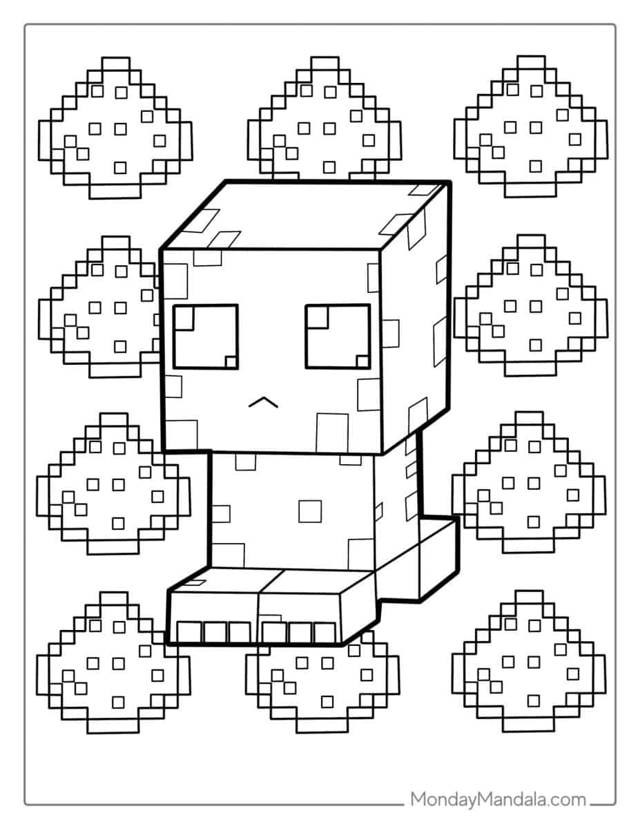 Minecraft Coloring Blocks
