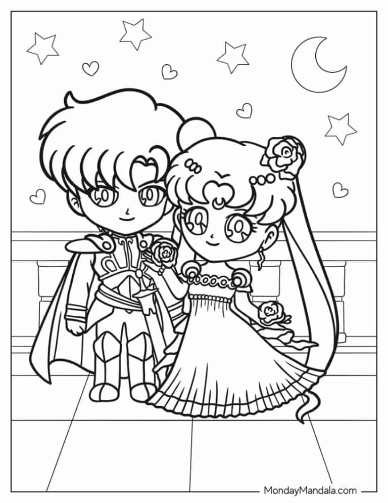 36 Sailor Moon Coloring Pages (Free PDF Printables)