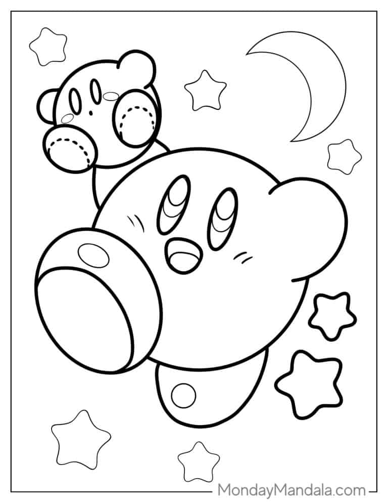 28 Kirby Coloring Pages (Free PDF Printables)