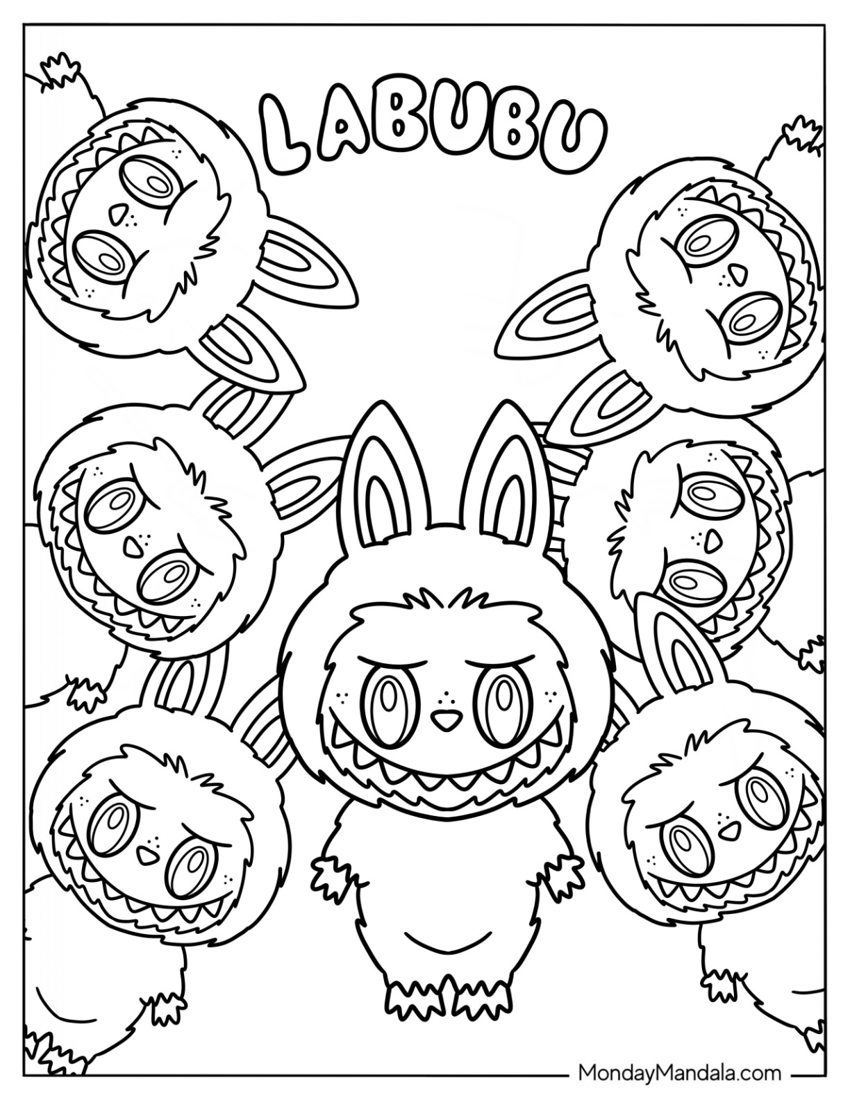 23 Labubu Coloring Pages Free PDF Printables 
