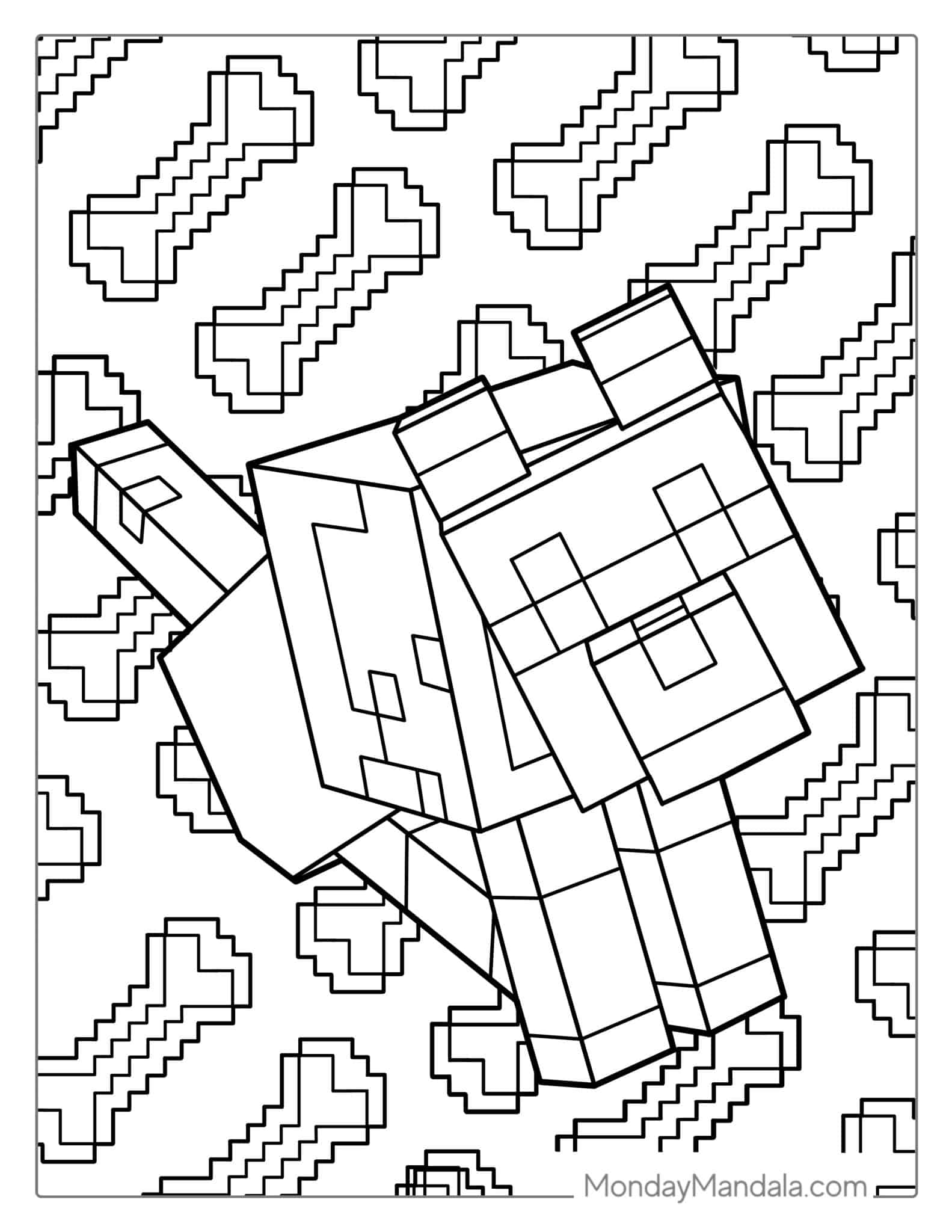 Minecraft Coloring Pages Best Minecraft Coloring Pages Steve 863x1024 