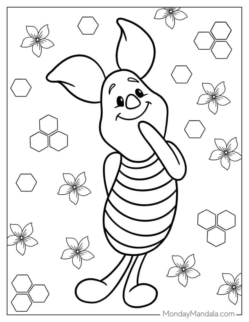 Piglet Colouring Sheet Piglet Colouring Sheet