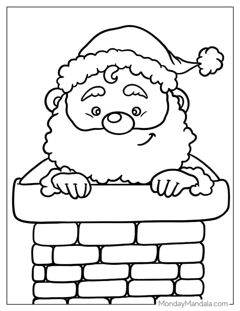 Santa Coloring Page Printable