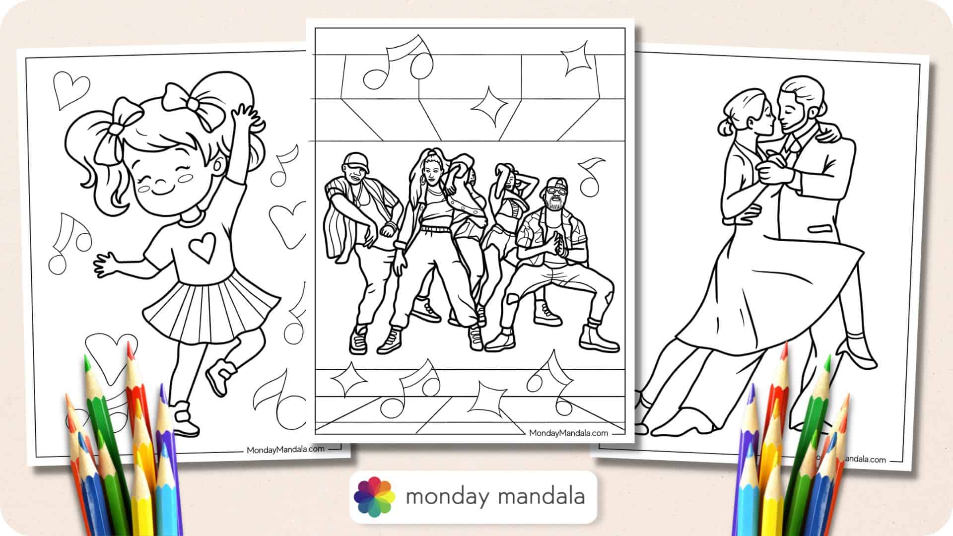 hip hop dance coloring pages