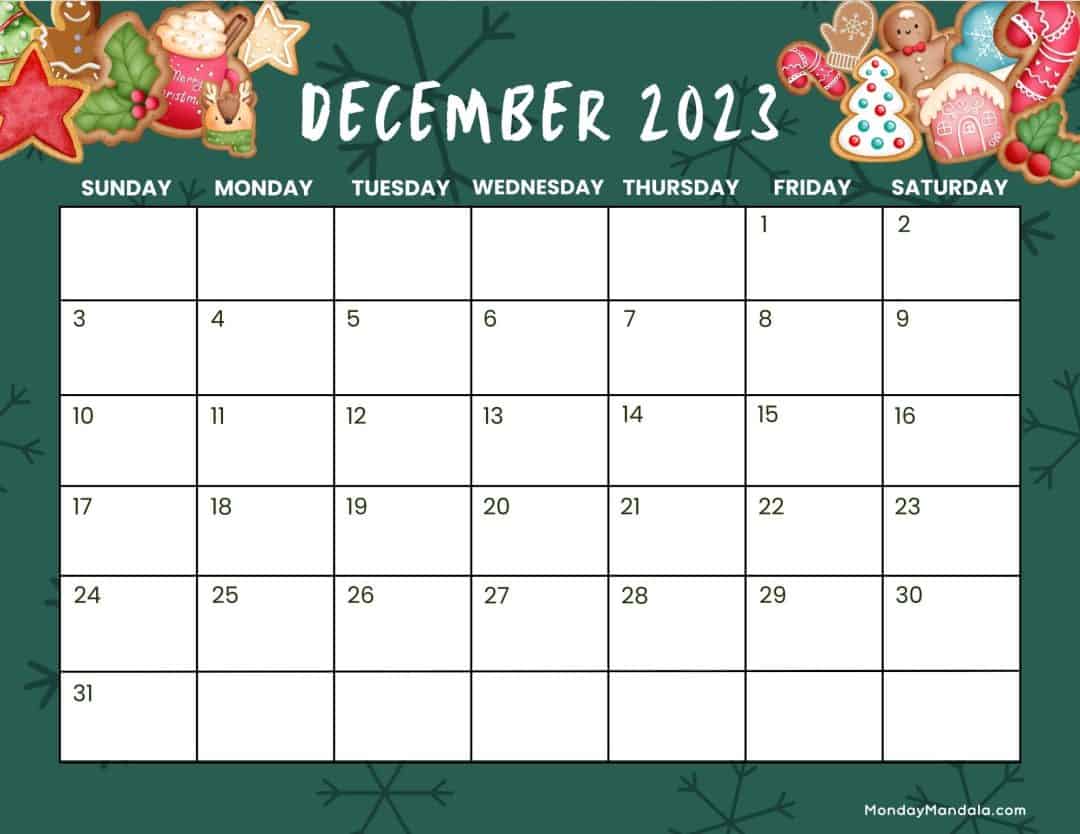 December 2023 Calendar 52 Free PDF Printables December 2023 Calendar 52 Free PDF Printables