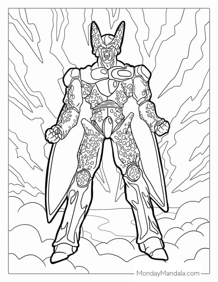 30 Dragon Ball Z Coloring Pages (Free PDF Printables) - adult color by ...