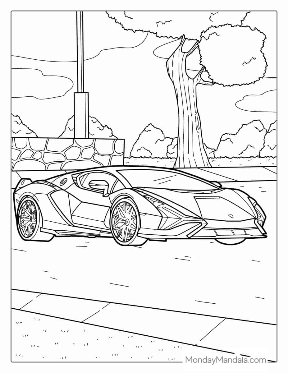 24 Lamborghini Coloring Pages (Free PDF Printables)
