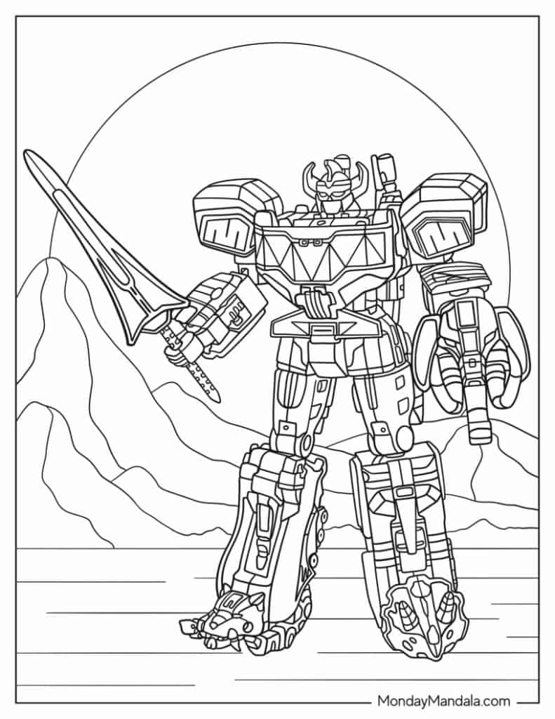 Power Ranger Megazord Coloring Pages