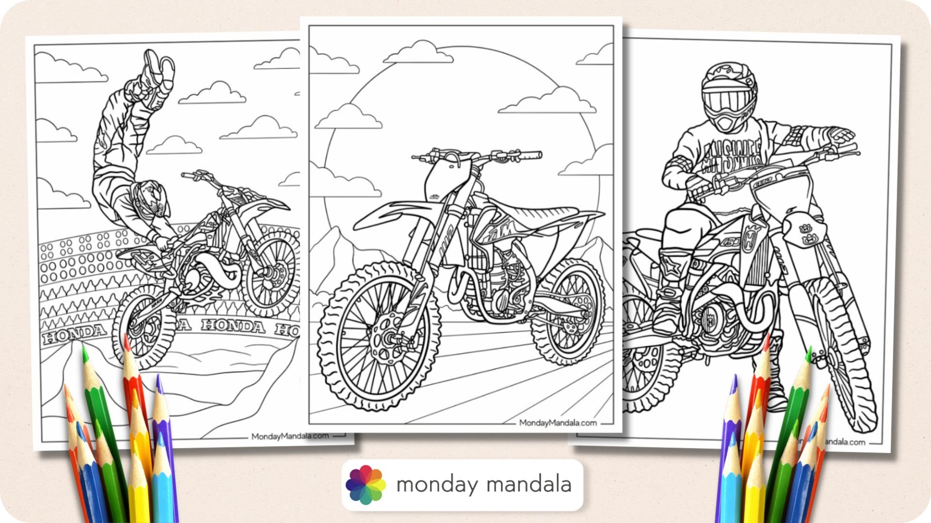 dirt bike helmet coloring pages