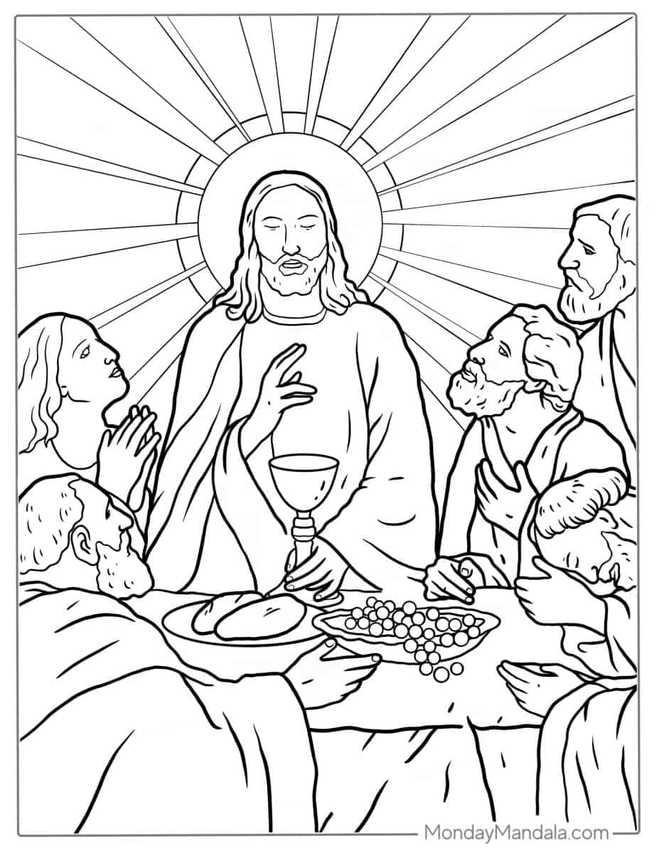 Coloring Sheet Of Jesus