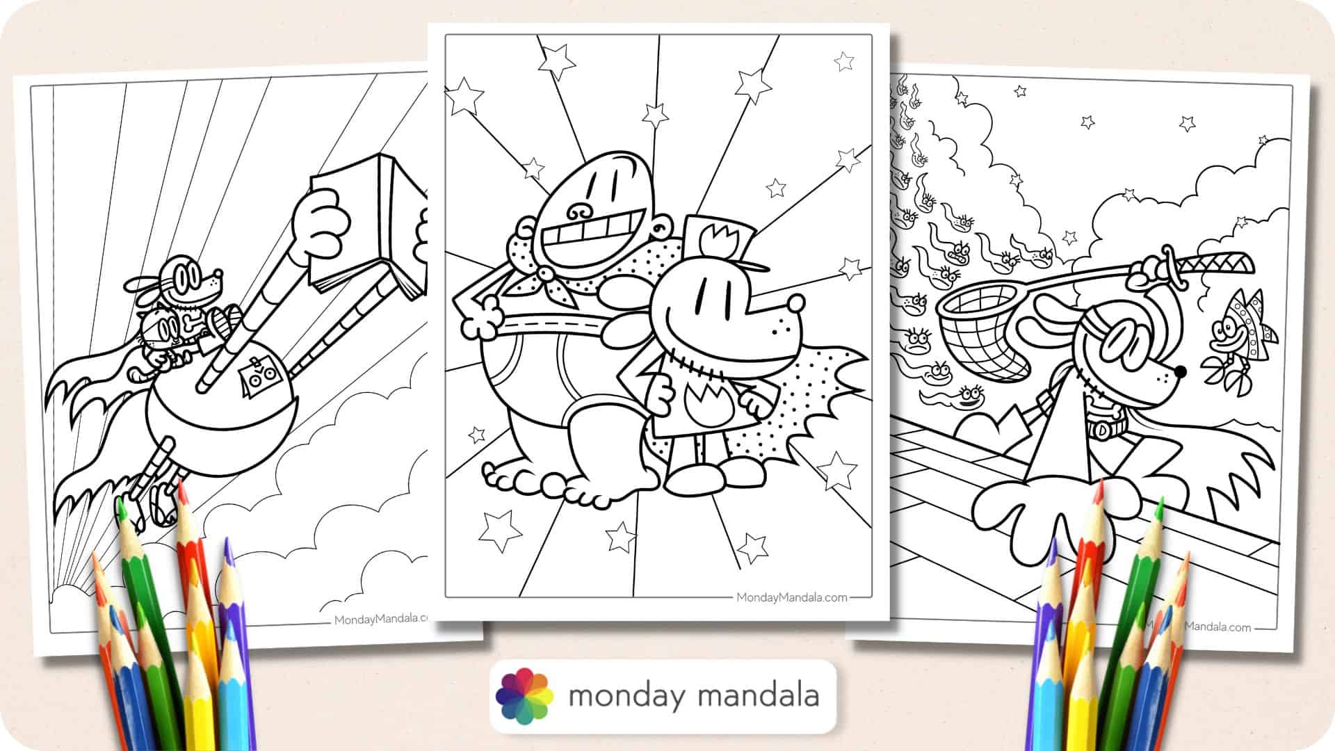 19 Dog Man Coloring Pages (Free PDF Printables)