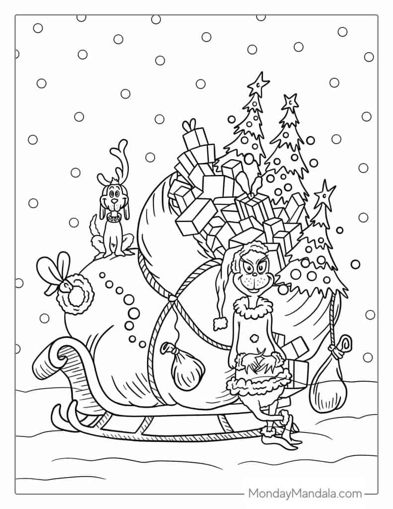 38 Grinch Coloring Pages (Free PDF Printables)