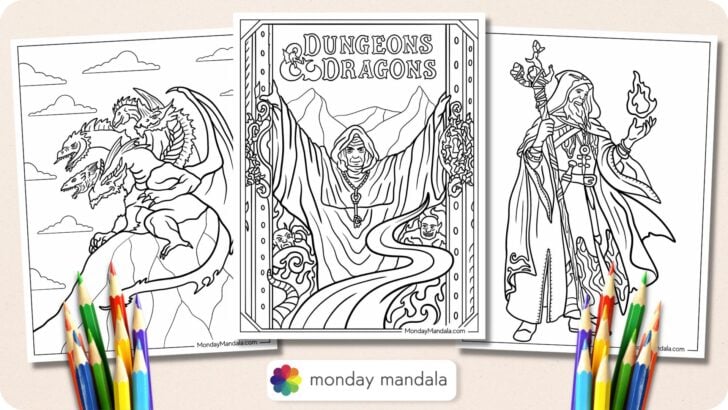 Dungeons And Dragons Coloring Pages Featured Image