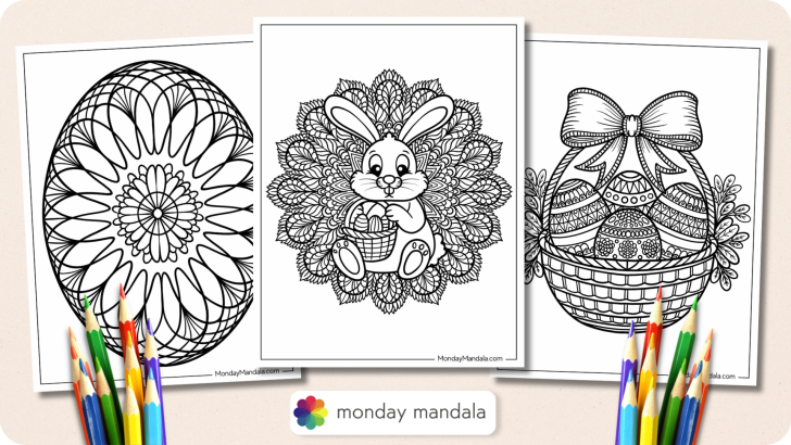 Easter Mandala Coloring Pages Featured Image