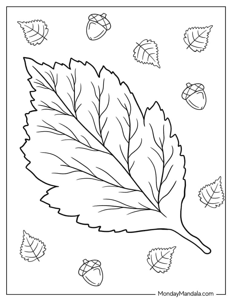 Autumn Leaves Coloring Pages