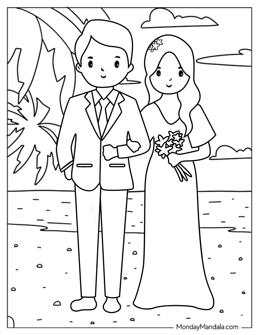 Bride And Groom Coloring Pages RQNQMQ Bride And Groom Coloring Pages RQNQMQ