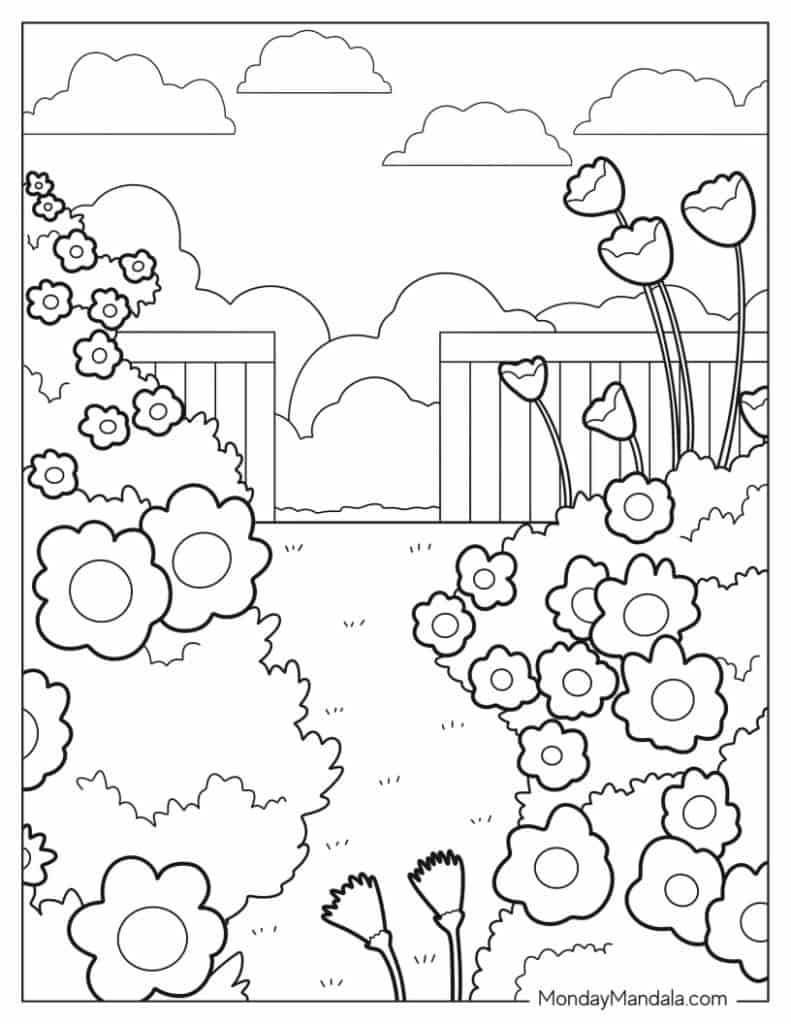 Garden Coloring Pages Garden Coloring Pages