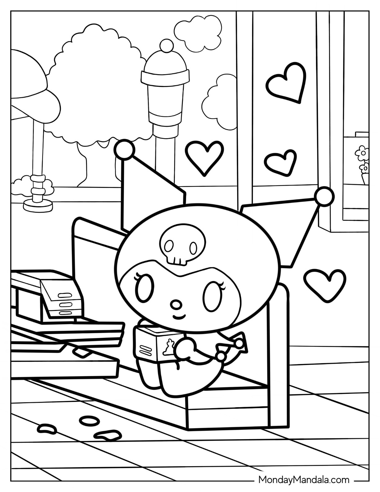 Kuromi Coloring Pages Cute Kuromi Coloring Pages Cute