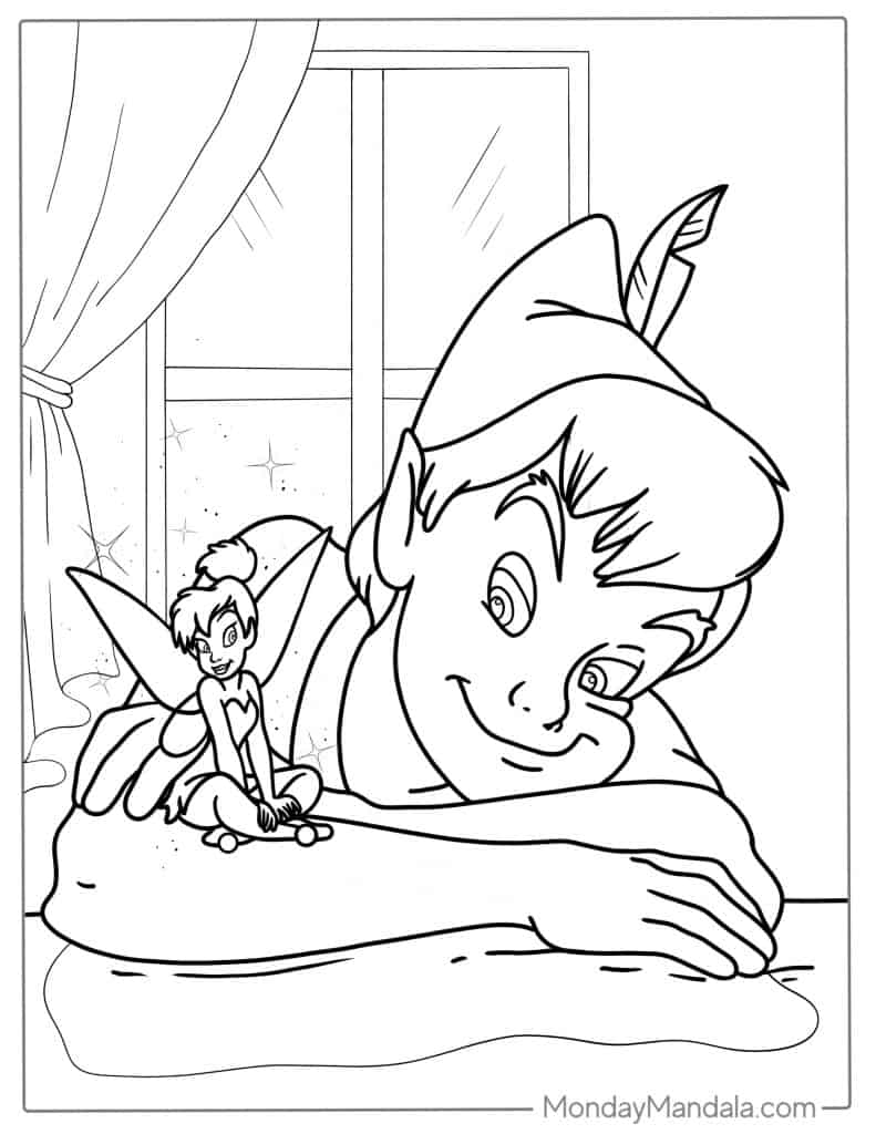 Peter Pan Tinkerbell Coloring Pages 2025 Peter Pan Tinkerbell Coloring Pages 2025