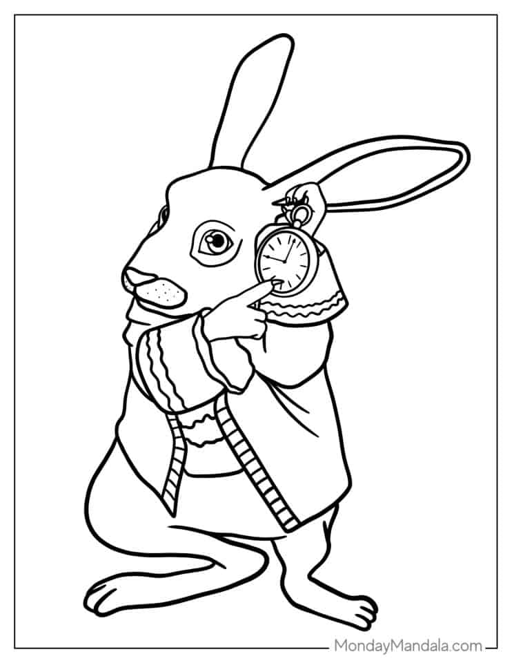 26 Alice In Wonderland Coloring Pages (Free PDF Printables)