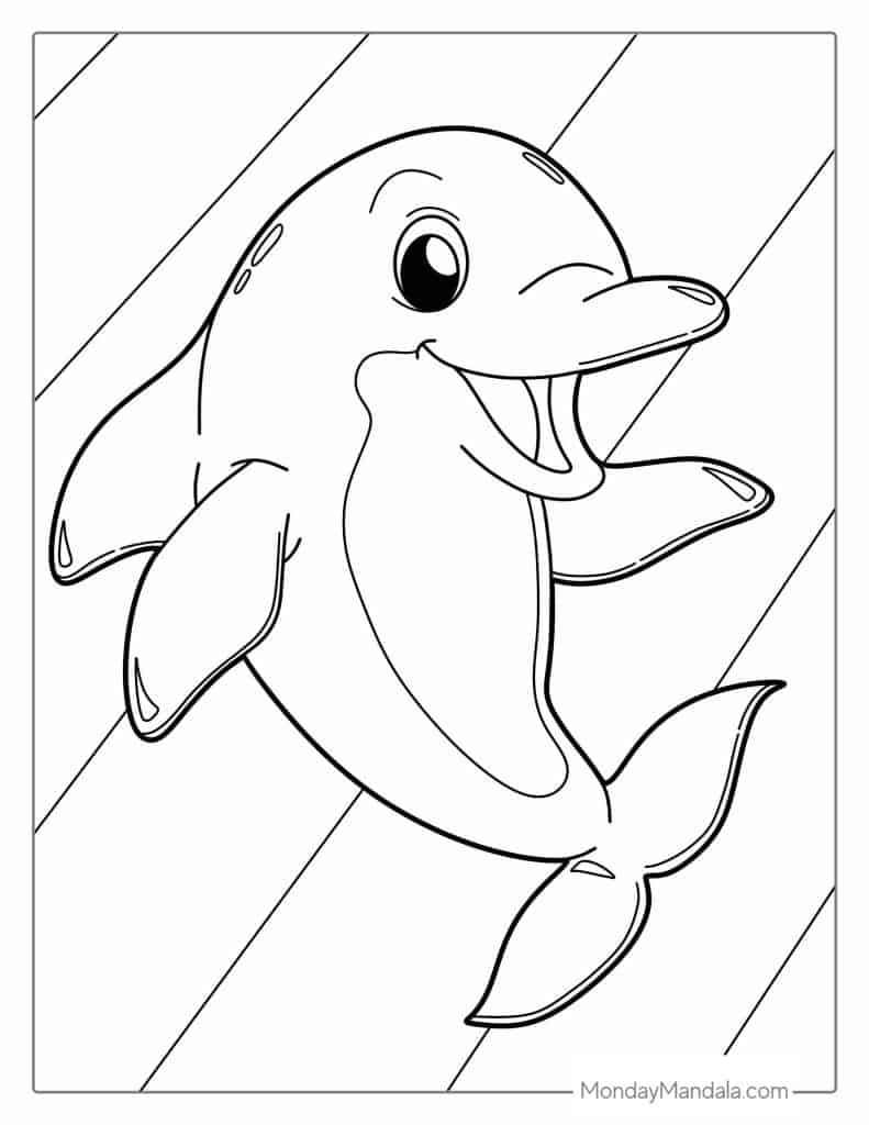 Dolphin Coloring Pages D Is For Dolphin Coloring Page Twisty Noodle