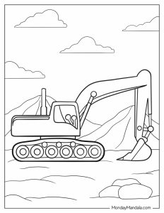 26 Excavator Coloring Pages (Free PDF Printables)