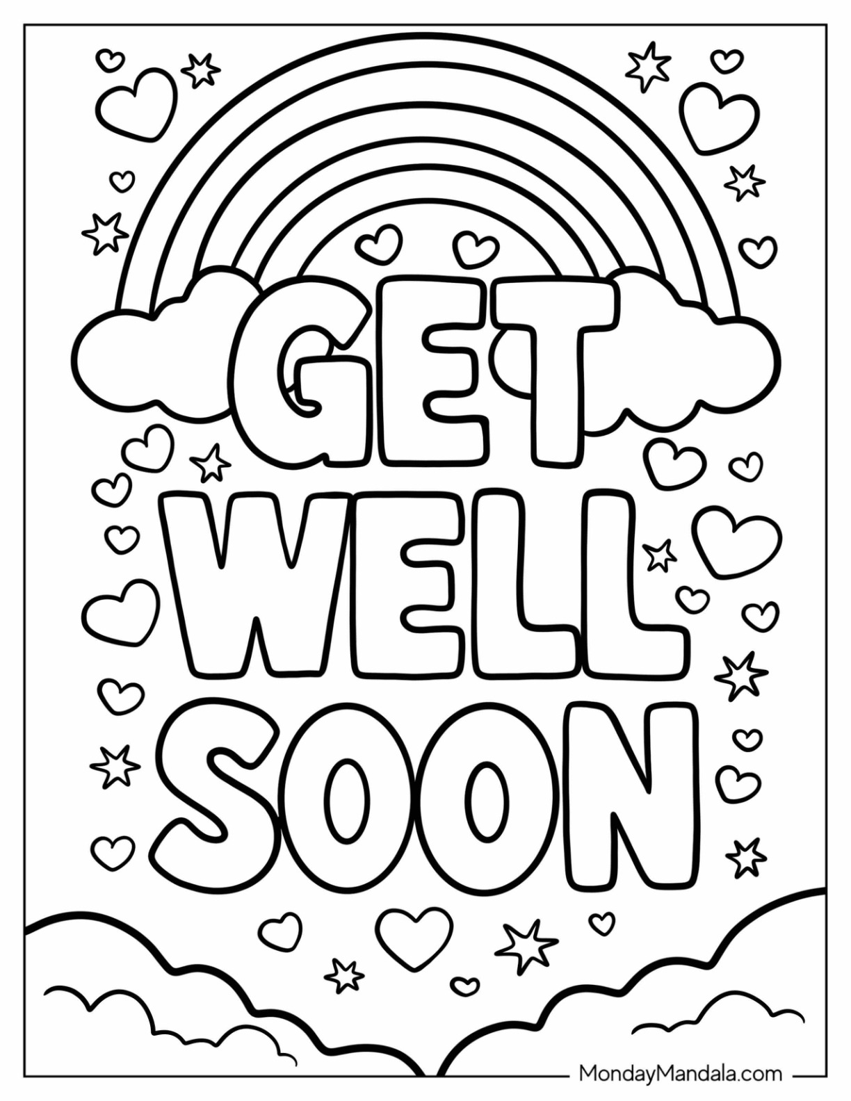 Get Well Soon Coloring Pages Jenny Printable