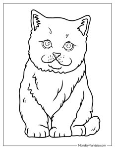 30 Kitten Coloring Pages (Free PDF Printables)