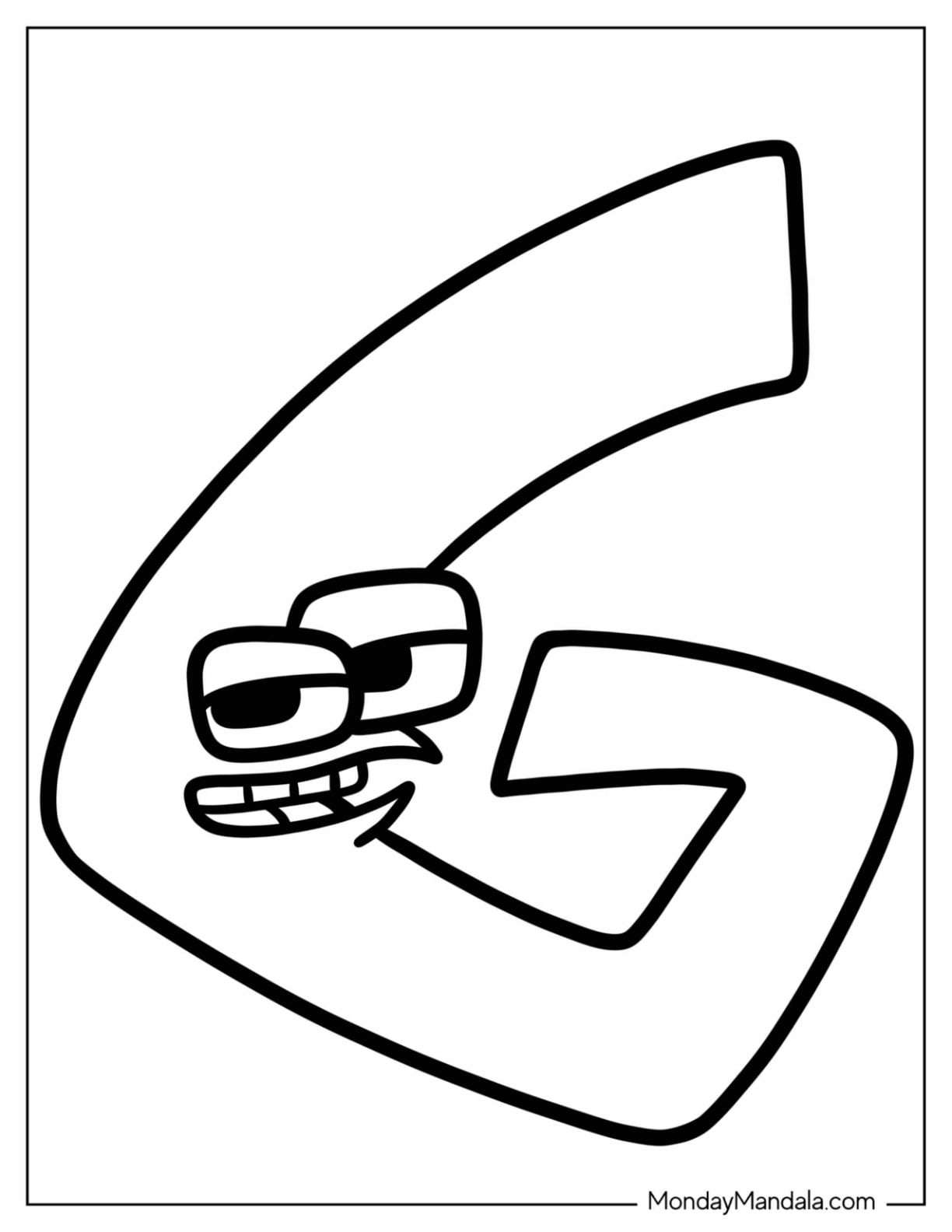 Easy Letter G Coloring Page Outline For Kids