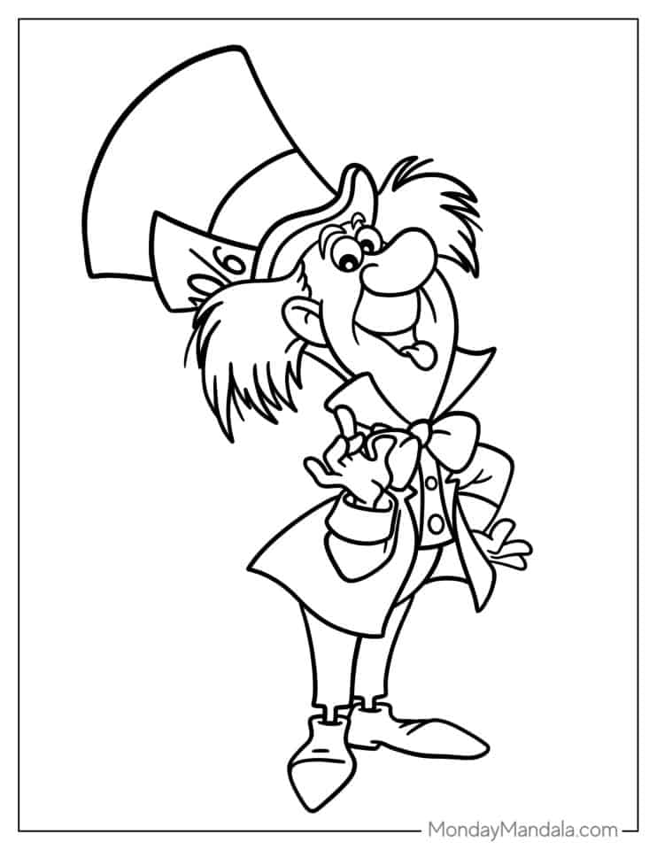 26 Alice In Wonderland Coloring Pages (Free PDF Printables)