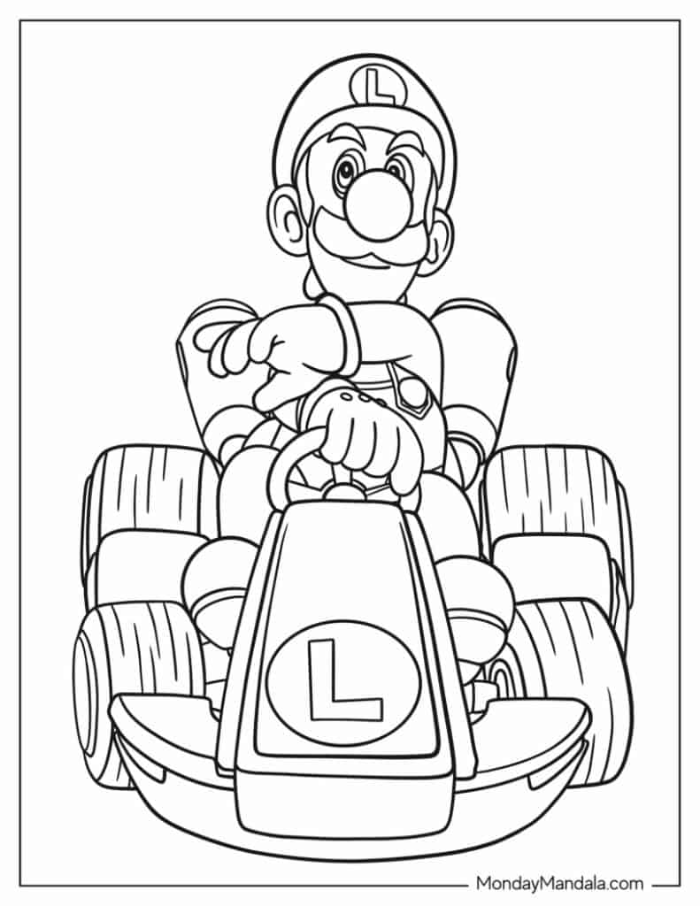 Kart Coloring Pages
