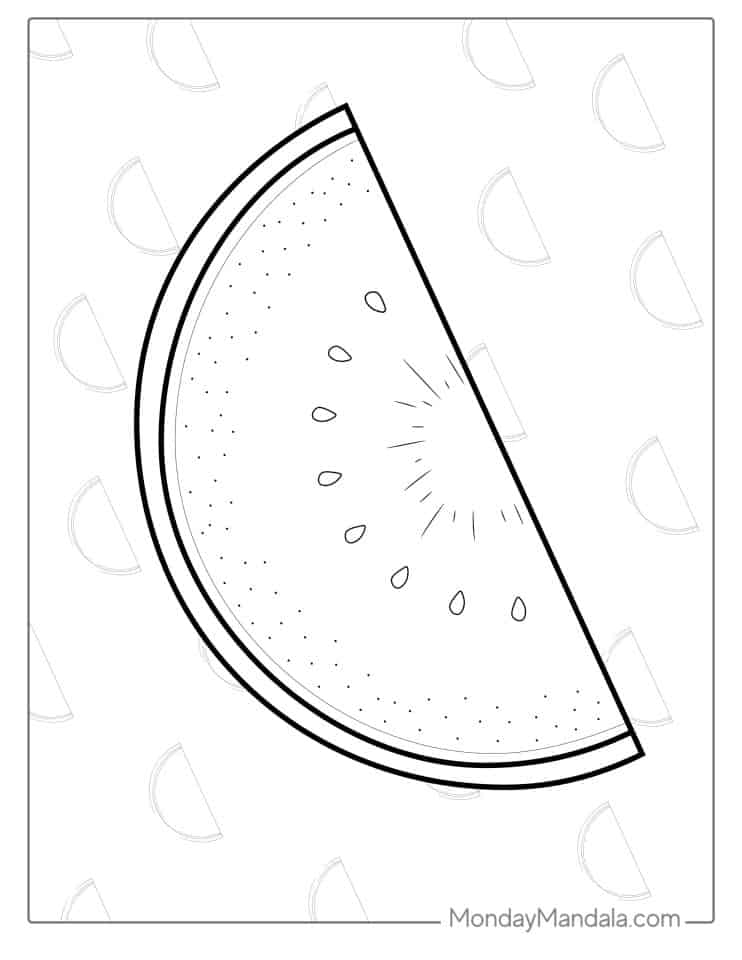 32 Watermelon Coloring Pages (Free PDF Printables)