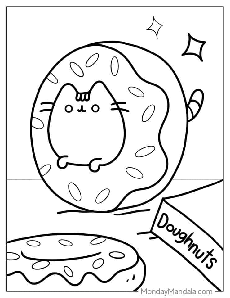 48 Pusheen Coloring Pages (Free PDF Printables)