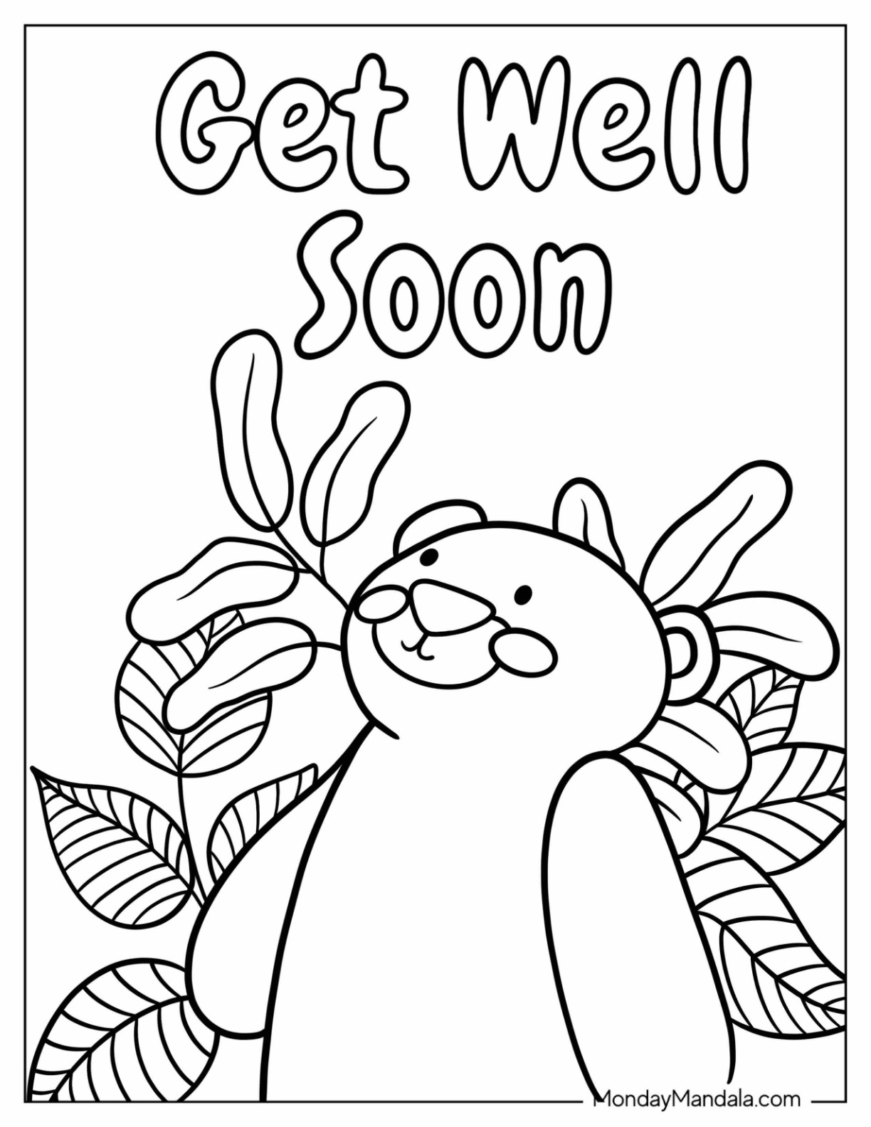 34 Get Well Soon Coloring Pages Free PDF Printables 