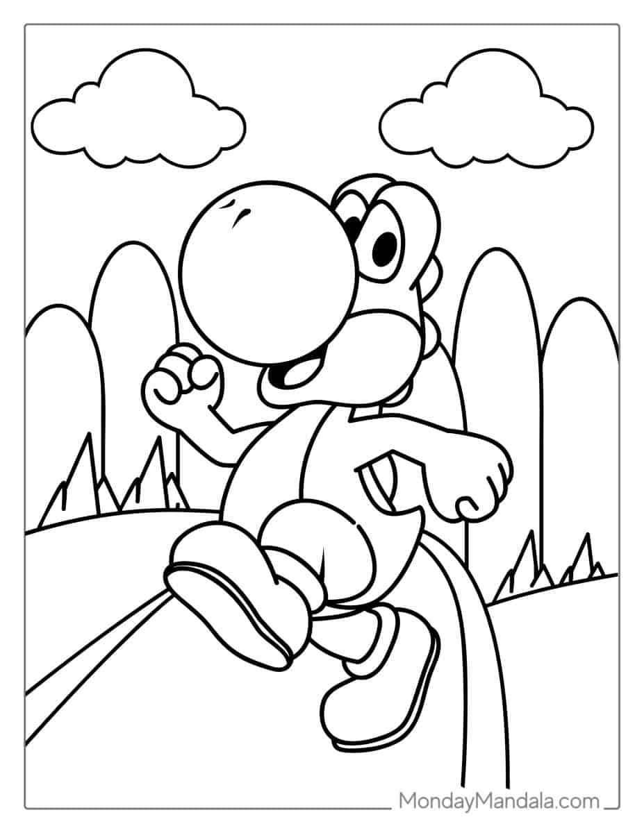 41 Yoshi Coloring Pages (Free PDF Printables)