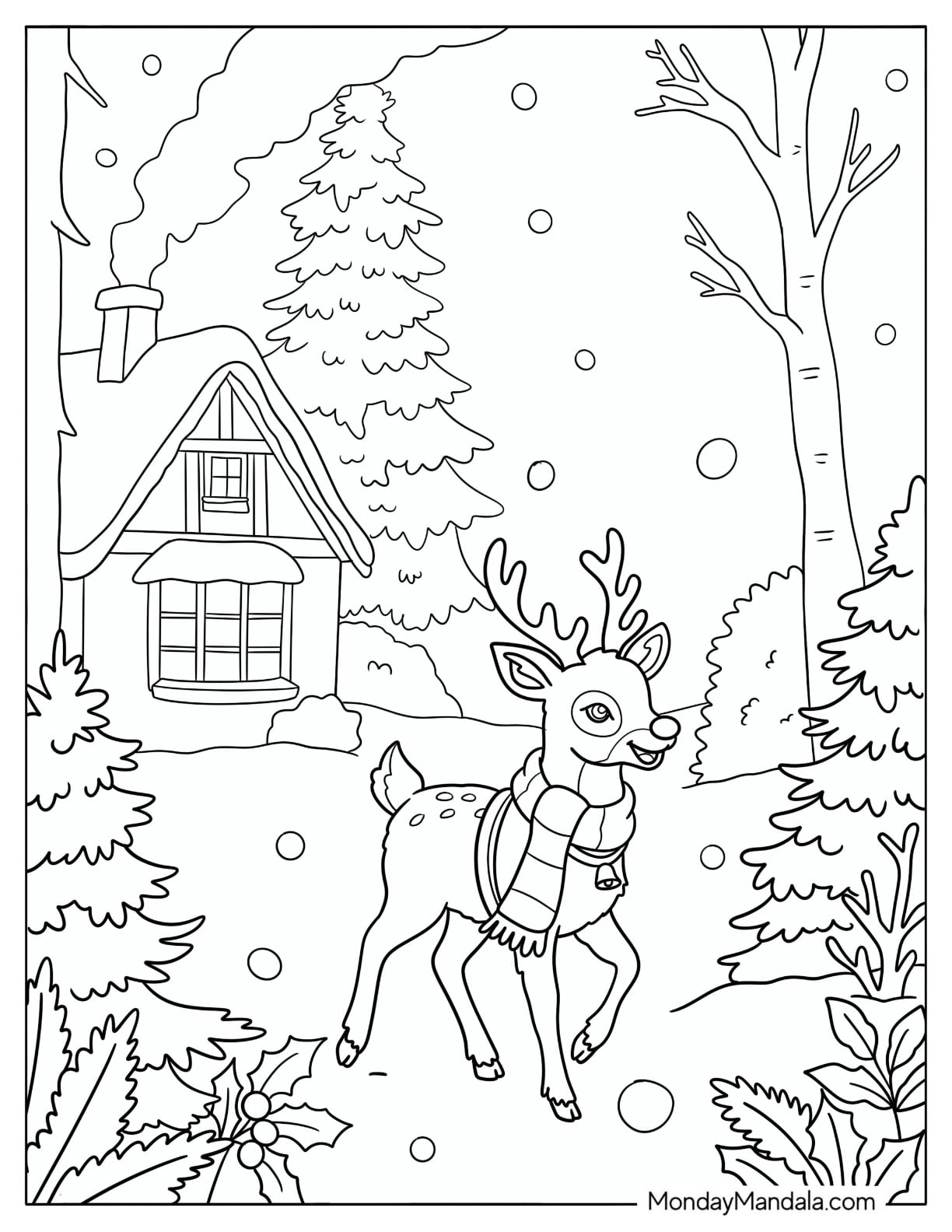 Elegant Rudolph Walking in the Snow